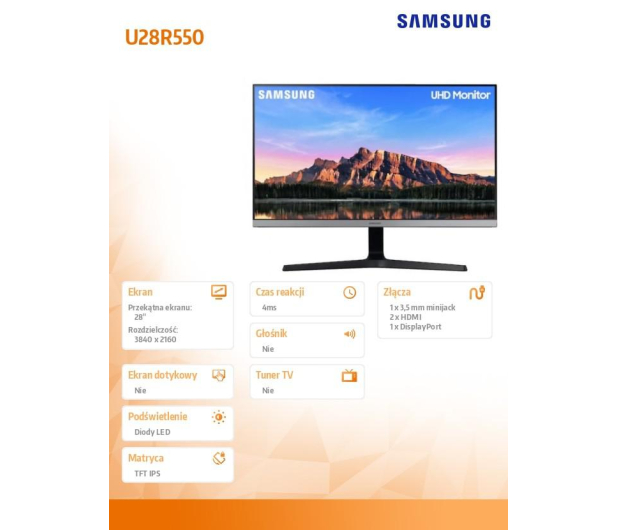 Samsung U28R550UQUX 4K HDR - 546391 - zdjęcie 16
